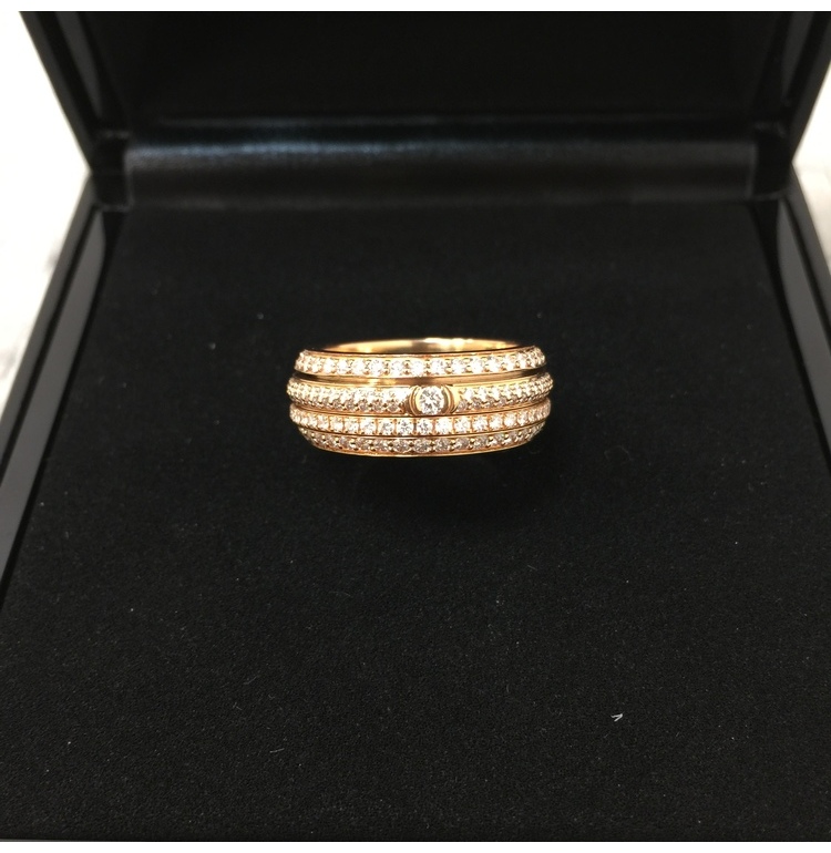 PIAGET(伯爵) Possession系列18k黄金满钻戒指56#