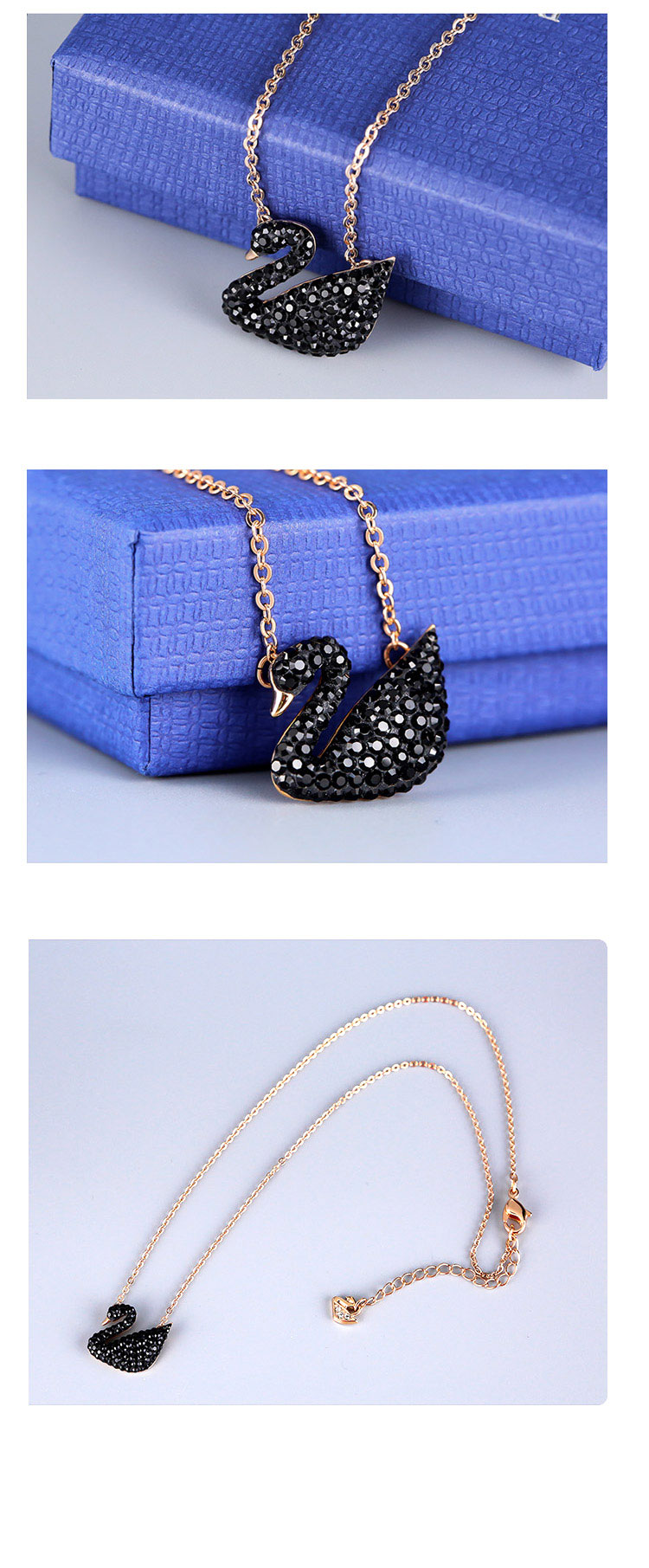 Swarovski/施华洛世奇 黑天鹅水晶项链 大号5204134