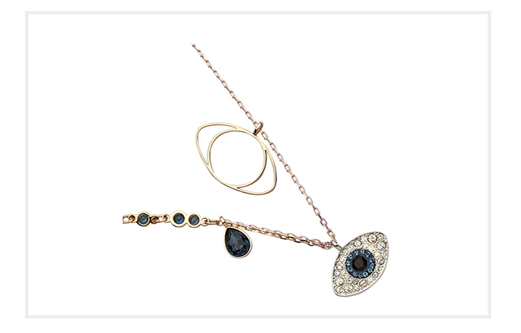 Swarovski/施华洛世奇 Duo Evil Eye 恶魔之眼锁骨项链 5172560 161202