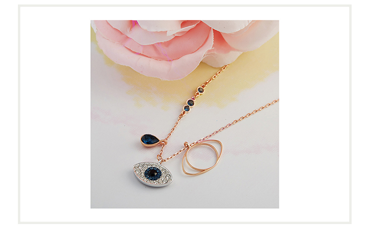 Swarovski/施华洛世奇 Duo Evil Eye 恶魔之眼锁骨项链 5172560 161202
