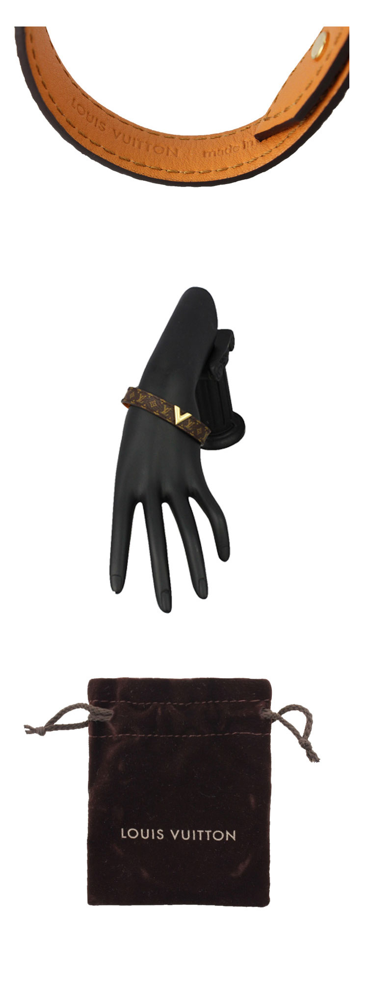 Louis Vuitton/路易威登 女士Essential V系列 老花色 手镯/手环 M6042F 19码