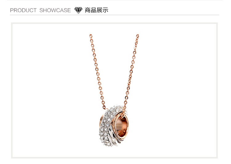 Swarovski/施华洛世奇女士Wave透明密镶合金/仿水晶项链5081230