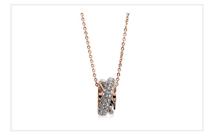 Swarovski/施华洛世奇女士Wave透明密镶合金/仿水晶项链5081230