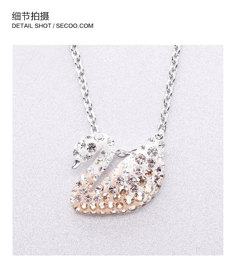 Swarovski/施华洛世奇 新款渐变水晶天鹅锁骨项链小号 5215038