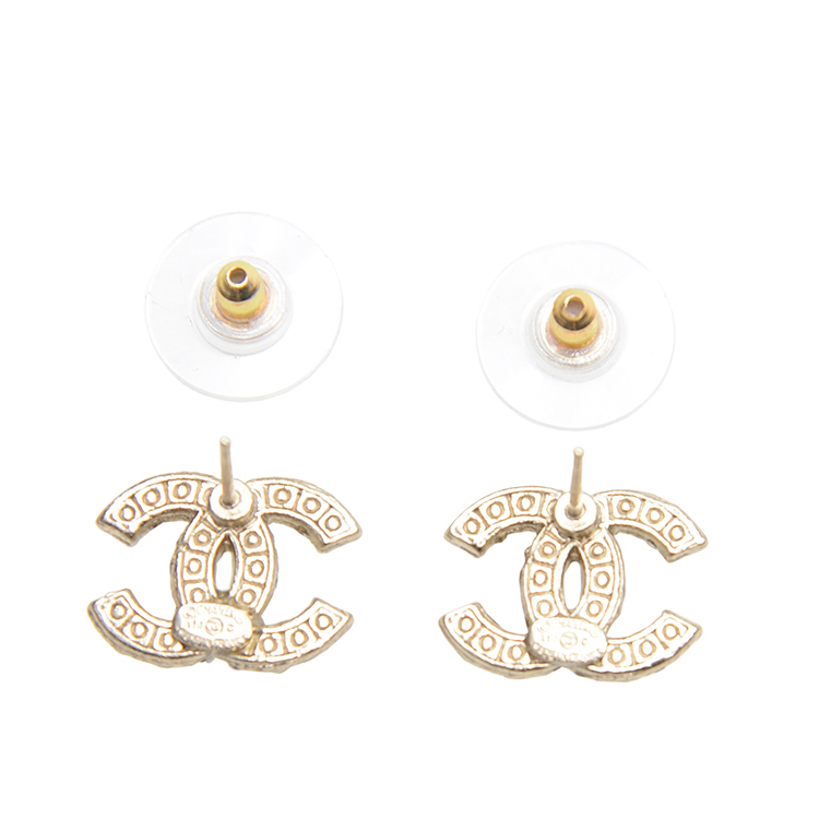 CHANEL/香奈儿 经典双C珍珠镶嵌耳钉 耳饰 A64766