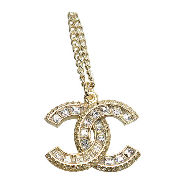 CHANEL/香奈儿 双C镶钻长项链 毛衣链A86496