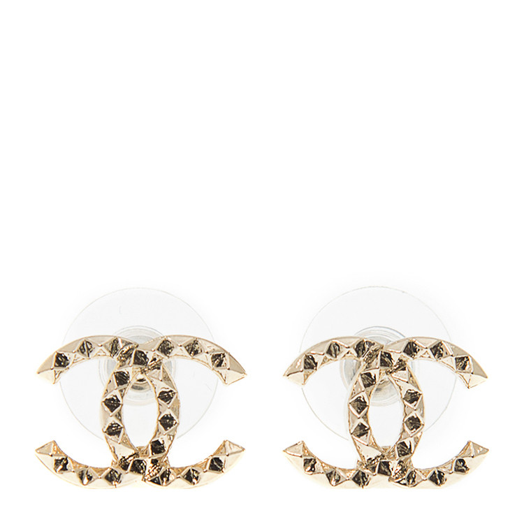 CHANEL/香奈儿 女士双C菱格纹耳钉A95860