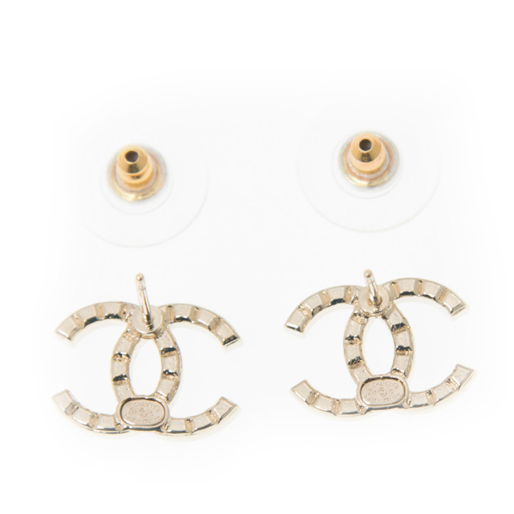 CHANEL/香奈儿 女士双C菱格纹耳钉A95860