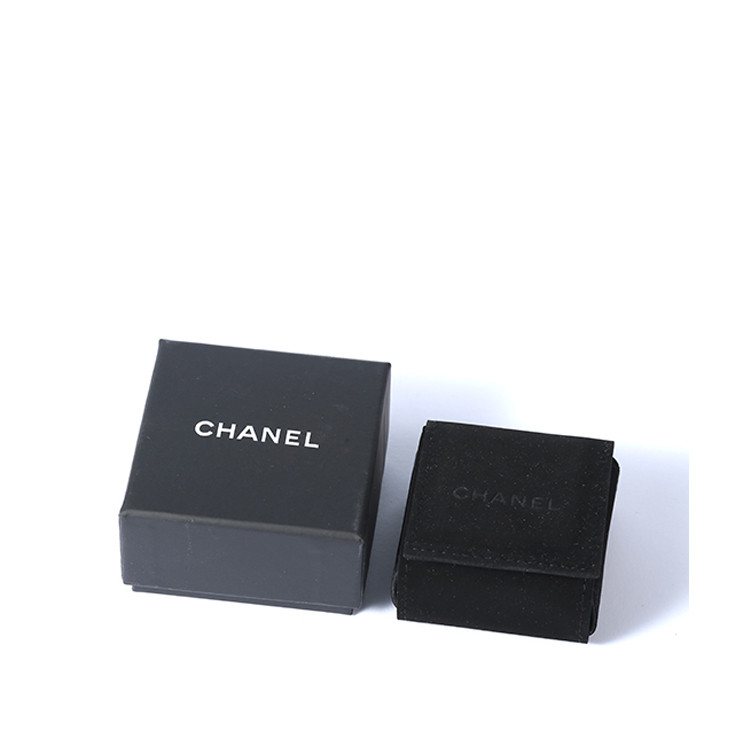 CHANEL/香奈儿金色双C镶钻耳钉A95392