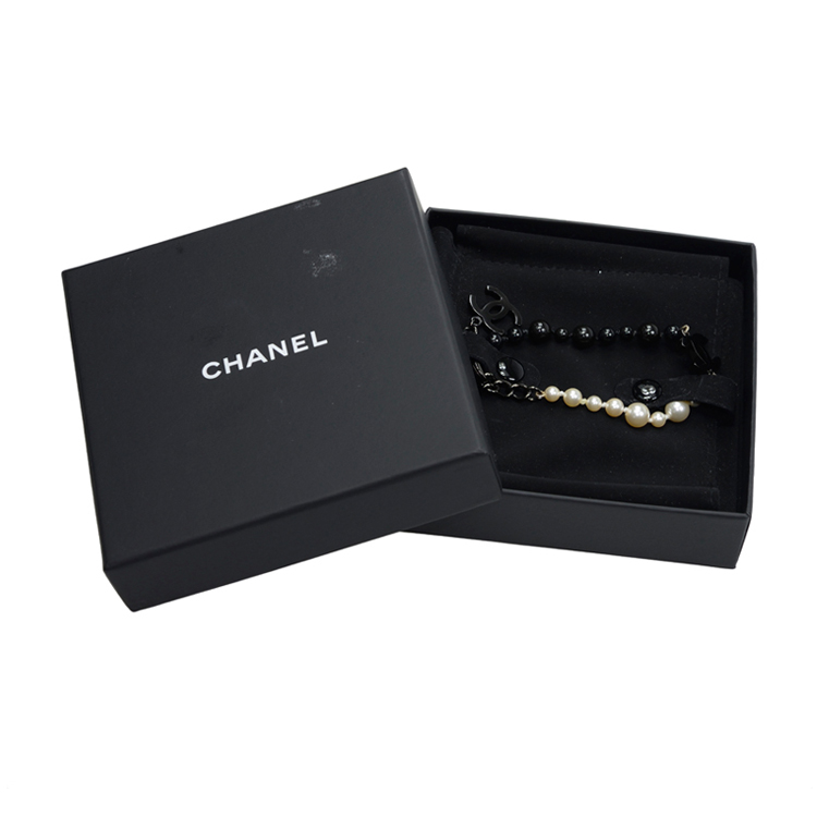 CHANEL/香奈儿 金属吊坠珍珠拼色手链黑色 A85360