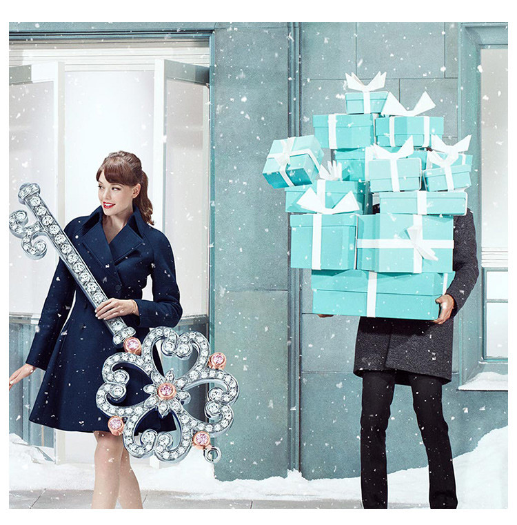 Tiffany & Co./蒂芙尼 女式蓝色心形小珠Bead珐琅手链 27630146