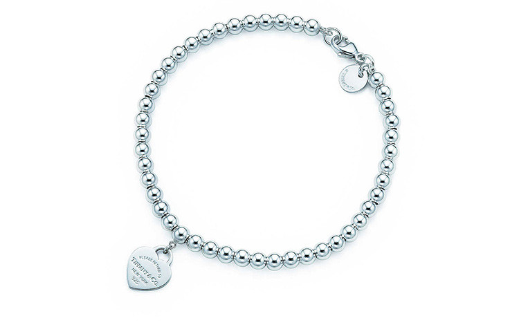 Tiffany & Co./蒂芙尼 女式蓝色心形小珠Bead珐琅手链 27630146