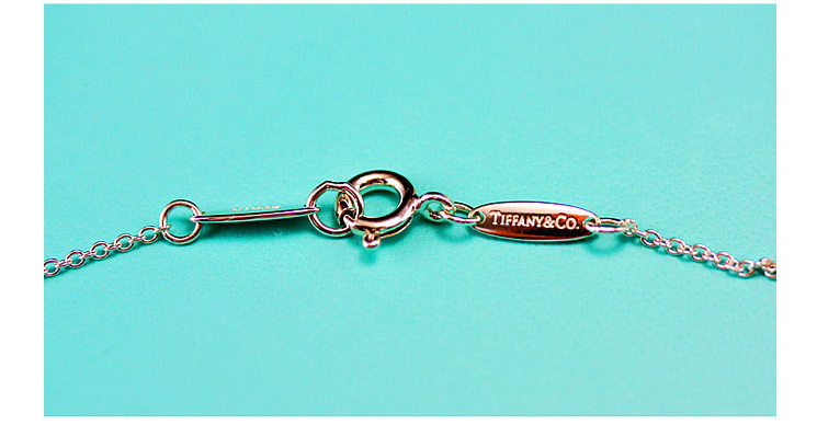Tiffany & Co./蒂芙尼 ELSA PERETTI™系列 女式S925银open heart心形吊饰项链 11mm 25152336