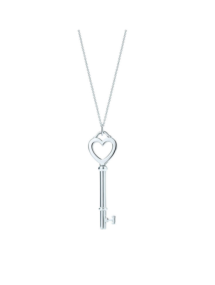 Tiffany & Co./蒂芙尼 TIFFANY KEYS S925银 心形钥匙吊坠 吊坠24466833, 链 21771953