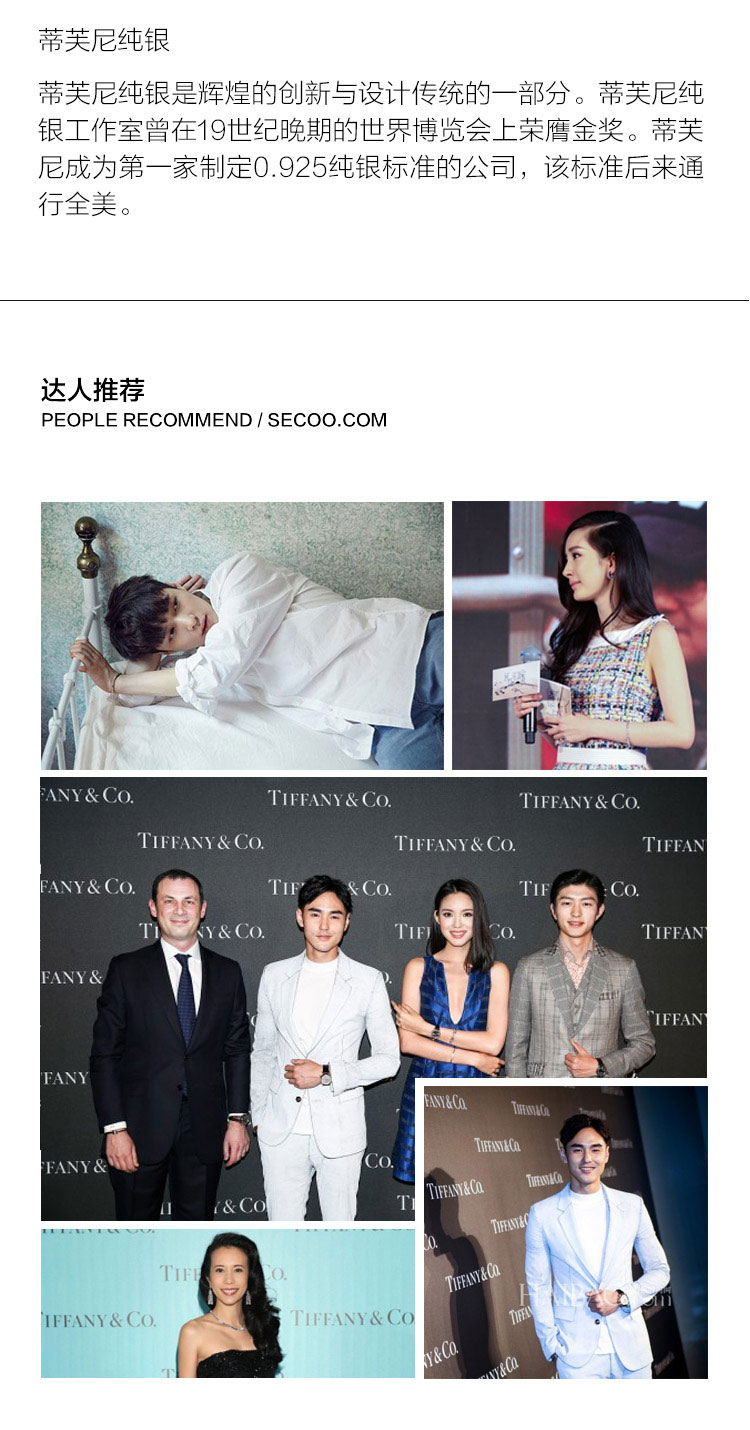 Tiffany & Co./蒂芙尼 纯银银色蝴蝶结手链 7英寸 GRP06349