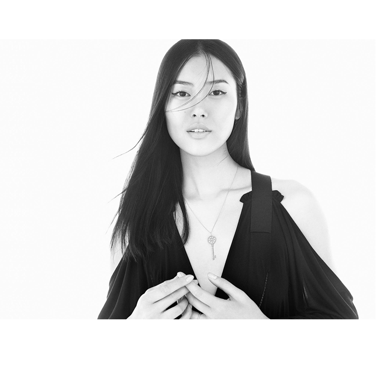 Tiffany & Co./蒂芙尼 S925银大号雏菊镶钻钥匙吊坠