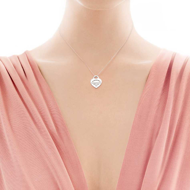 Tiffany & Co./蒂芙尼 Return to Tiffany™系列女式S925银心形项链 16英寸19611566