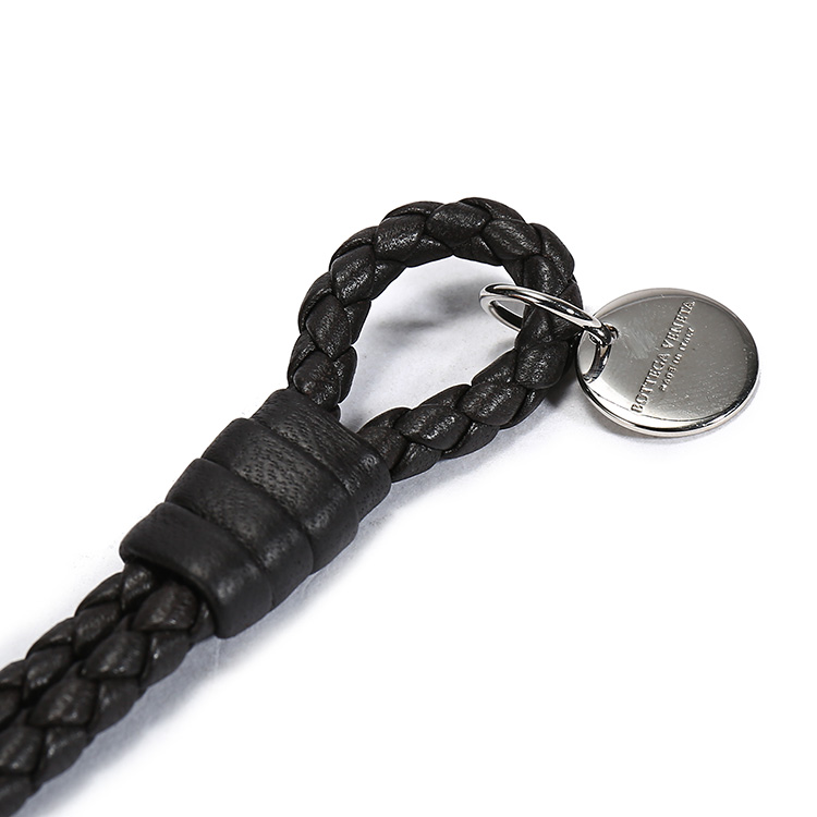 Bottega Veneta(葆蝶家) #深棕色手工编织皮质手链 S#