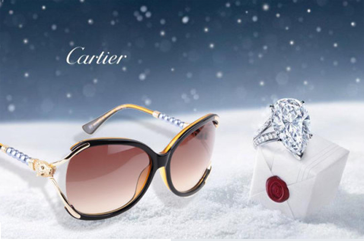CARTIER/卡地亚 经典矩形镀铂金枪色男士商务款中号眼镜