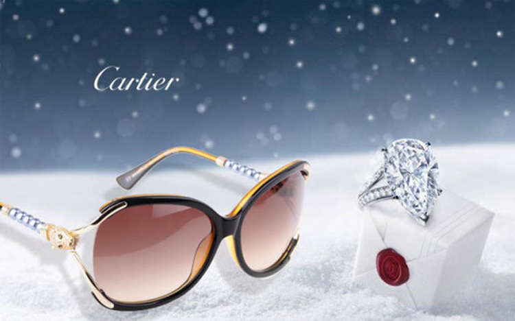 CARTIER/卡地亚 轻盈板材饰面镀铂金镜腿经典螺旋logo时尚女士眼镜