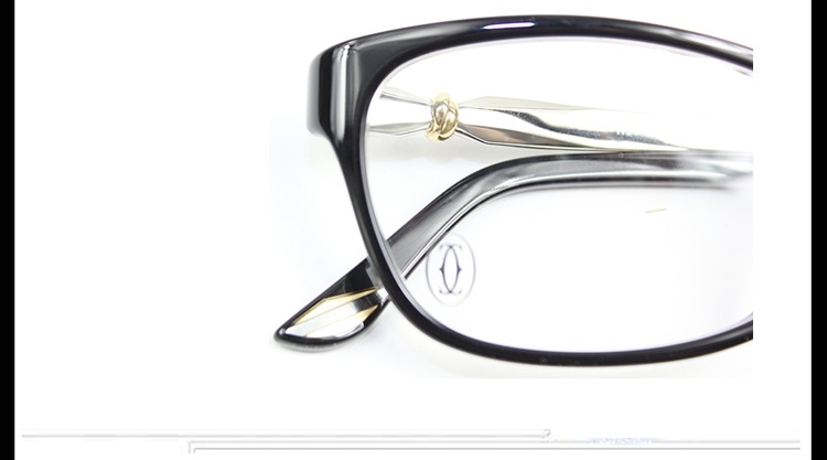 CARTIER/卡地亚 轻盈板材饰面镀铂金镜腿经典螺旋logo时尚女士眼镜