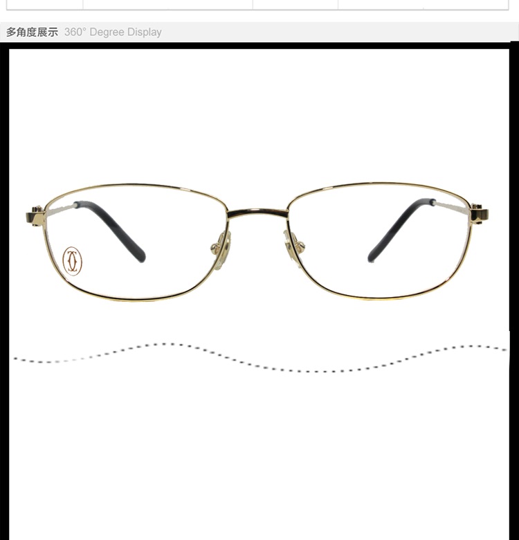 CARTIER/卡地亚经典全框抛光镀金饰面醋酸酯镜腿眼镜