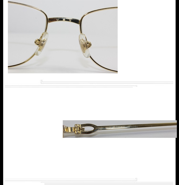 CARTIER/卡地亚经典全框抛光镀金饰面醋酸酯镜腿眼镜