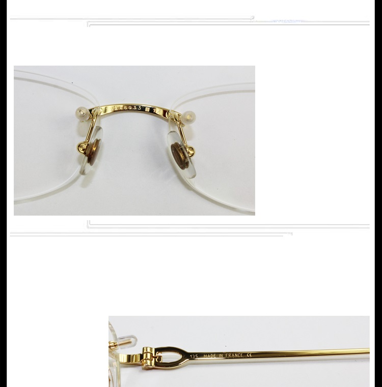 CARTIER/卡地亚 抛光镀金金属饰面，玳瑁效果色醋酸酯脚套材质带镀金男女款眼镜