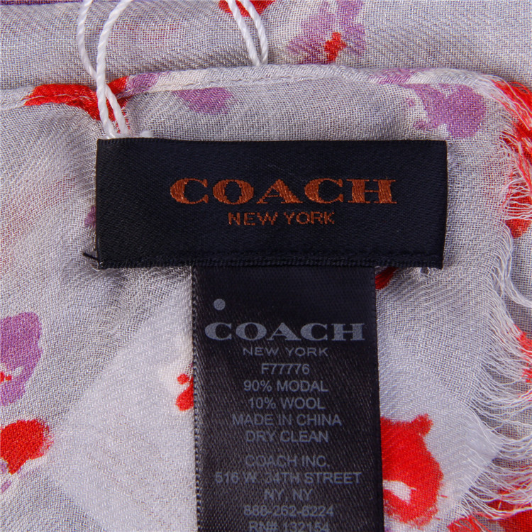 COACH/蔻驰 女士莫代尔羊毛混纺花色围巾 F77776 BLC