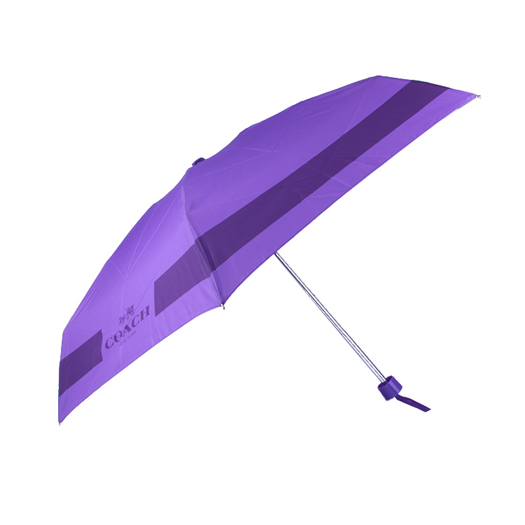 COACH/蔻驰 多折纹晴雨伞/太阳伞/遮阳伞 防晒 防雨 新款花色 百搭多用 时尚大气 63690 紫色