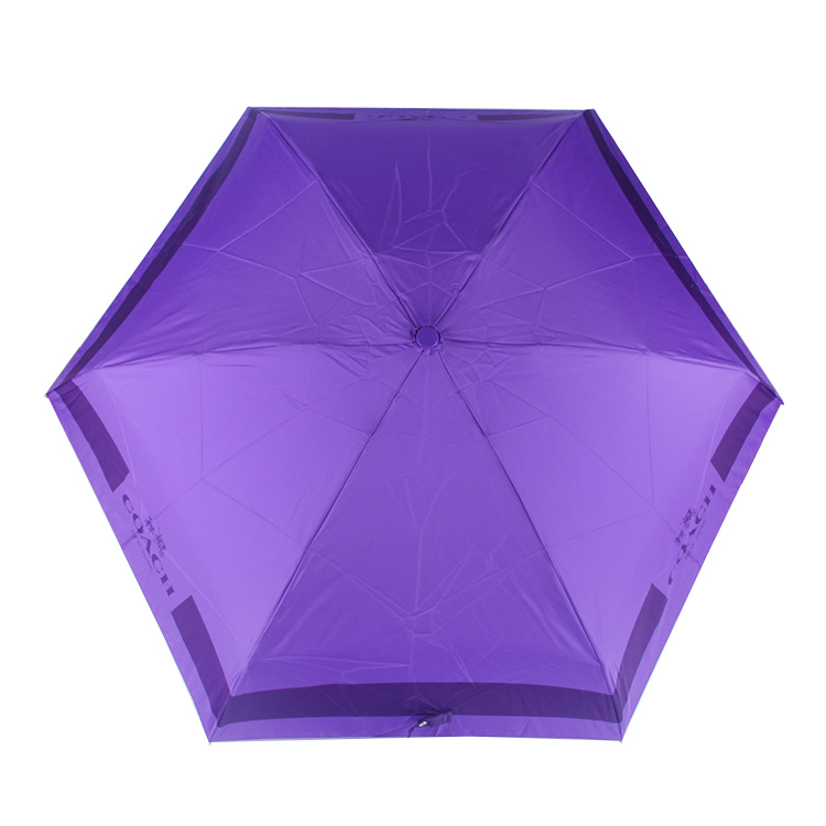 COACH/蔻驰 多折纹晴雨伞/太阳伞/遮阳伞 防晒 防雨 新款花色 百搭多用 时尚大气 63690 紫色