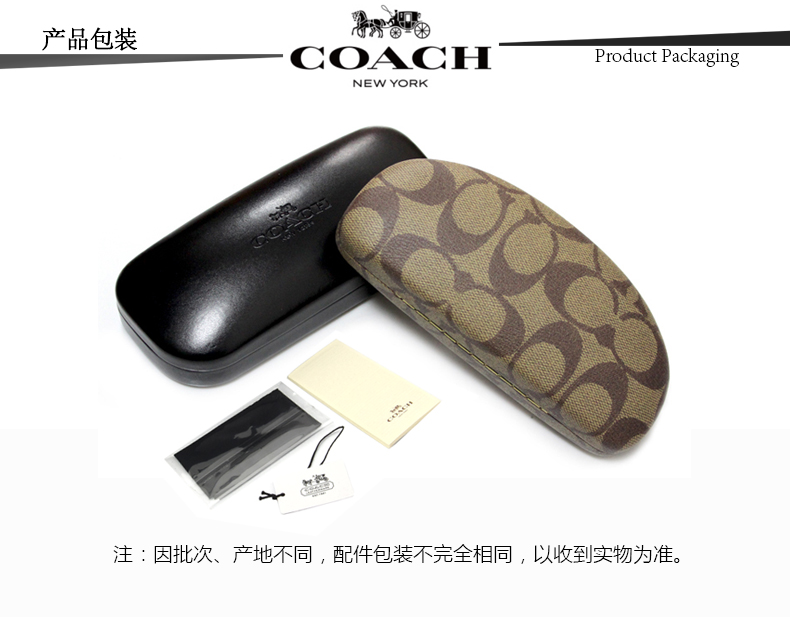 COACH/蔻驰 优雅 复古 镶钻 方形 女士 光学镜架 板材 全框 近视 眼镜框 眼镜架 HC6091BF 53mm COACH 蔻驰