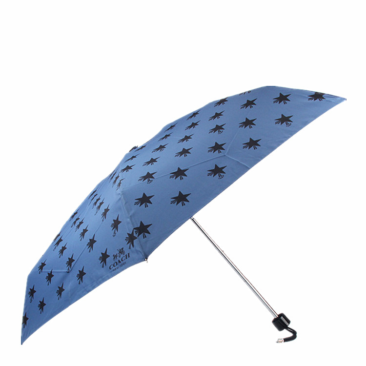COACH/蔻驰 多折纹晴雨伞/太阳伞/遮阳伞 防晒 防雨 新款花色 百搭多用 时尚大气 64135 蓝星星