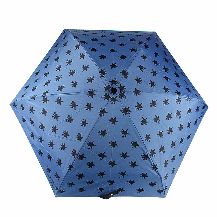COACH/蔻驰 多折纹晴雨伞/太阳伞/遮阳伞 防晒 防雨 新款花色 百搭多用 时尚大气 64135 蓝星星