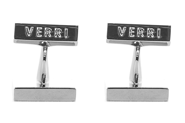 VERRI/VERRI 男士黑色V字时尚袖扣 材质:金属