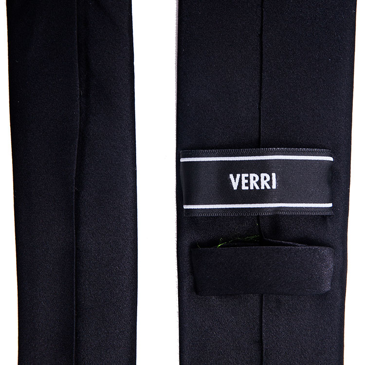 VERRI/VERRI 男士黑色桑蚕丝领带
