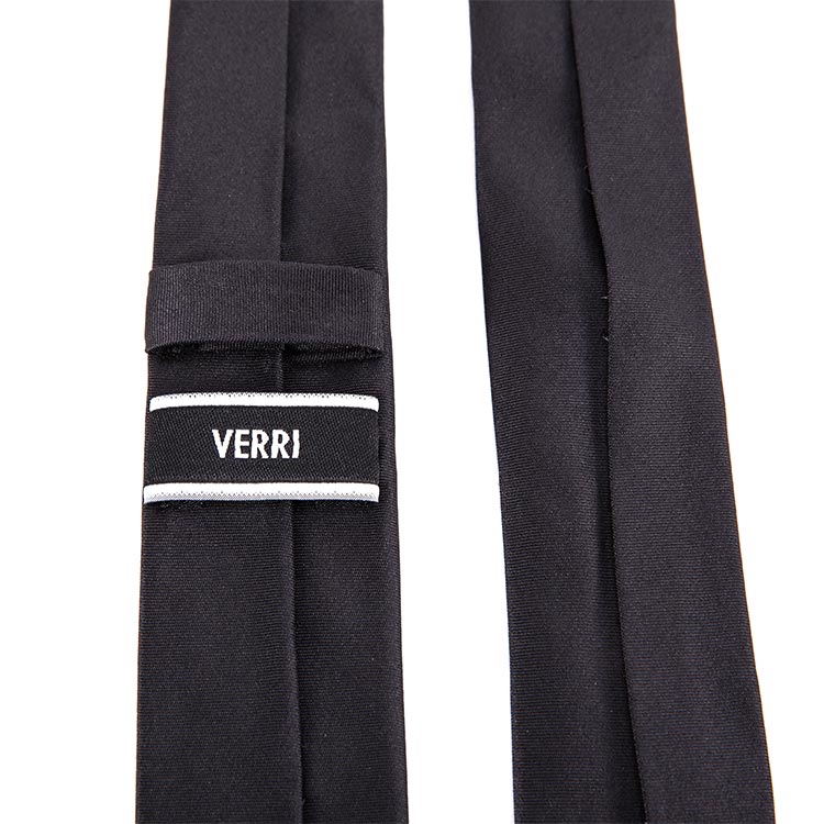 VERRI/VERRI 男士黑色商务斯文桑蚕丝领带 尺寸:145×5cm