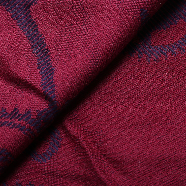 【可用券】VERRI/VERRI 男士黑红双色个性织花围巾