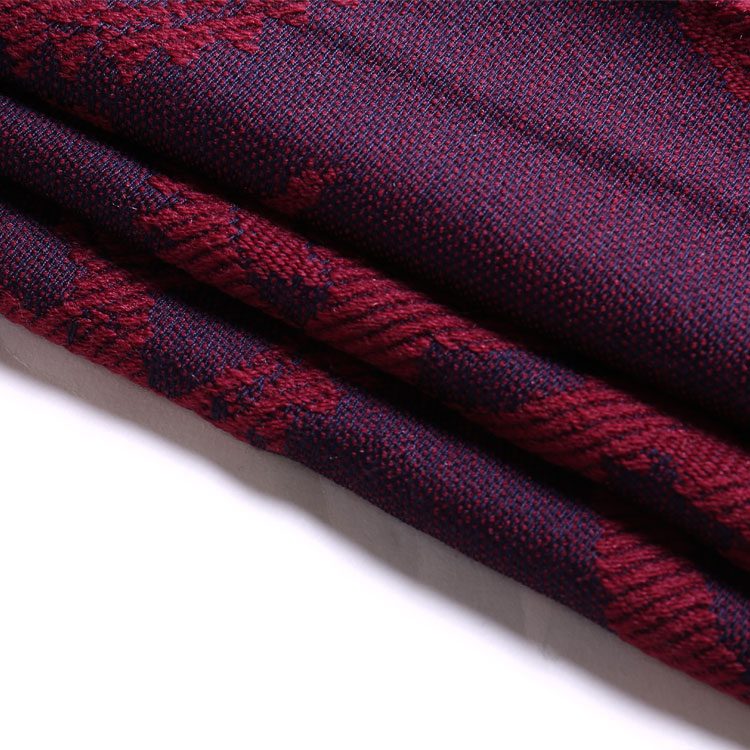 【可用券】VERRI/VERRI 男士黑红双色个性织花围巾