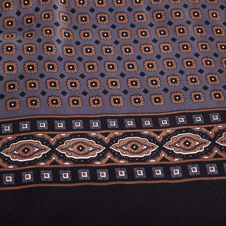 VERRI/VERRI 男士复古花纹桑蚕丝围巾