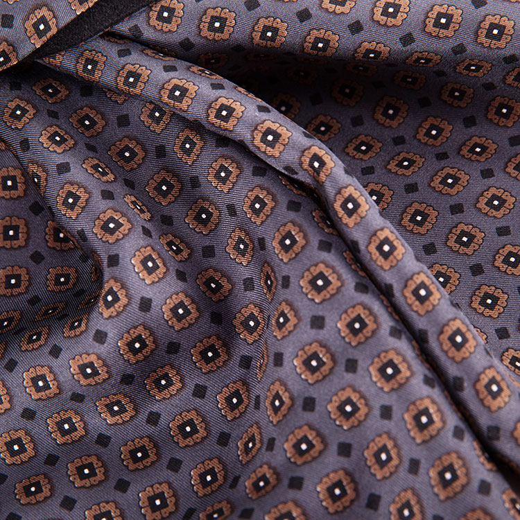 VERRI/VERRI 男士复古花纹桑蚕丝围巾