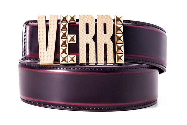 VERRI/VERRI 男士暗红色腰带