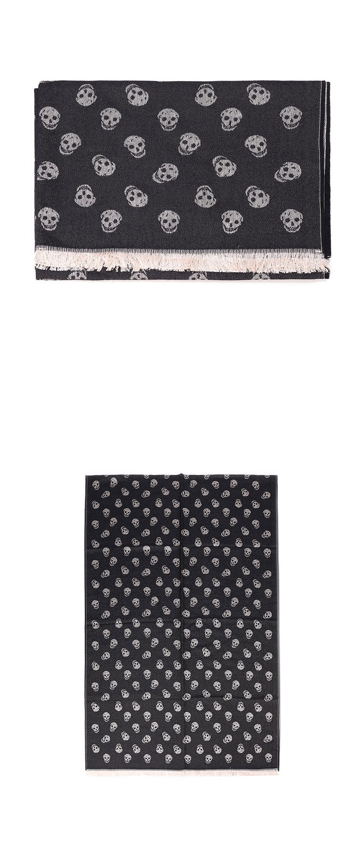 Alexander McQueen/亚历山大麦昆 经典骷髅图案围巾