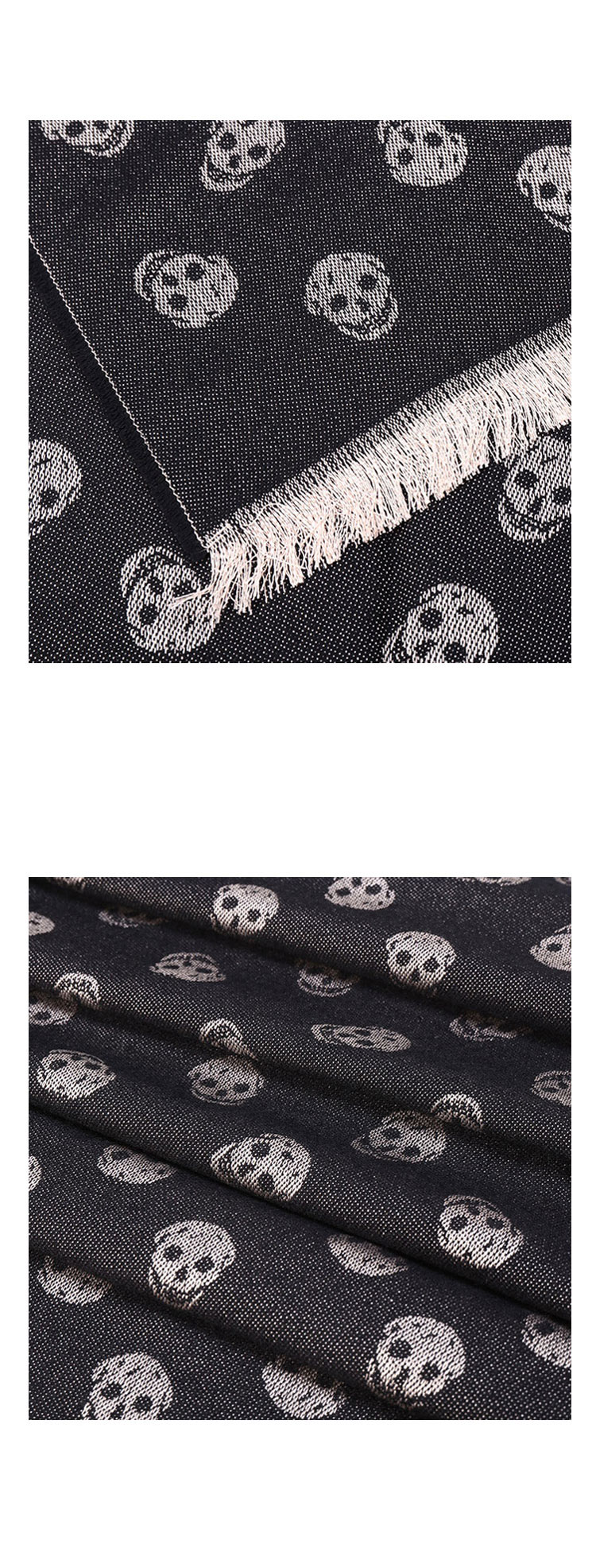 Alexander McQueen/亚历山大麦昆 经典骷髅图案围巾