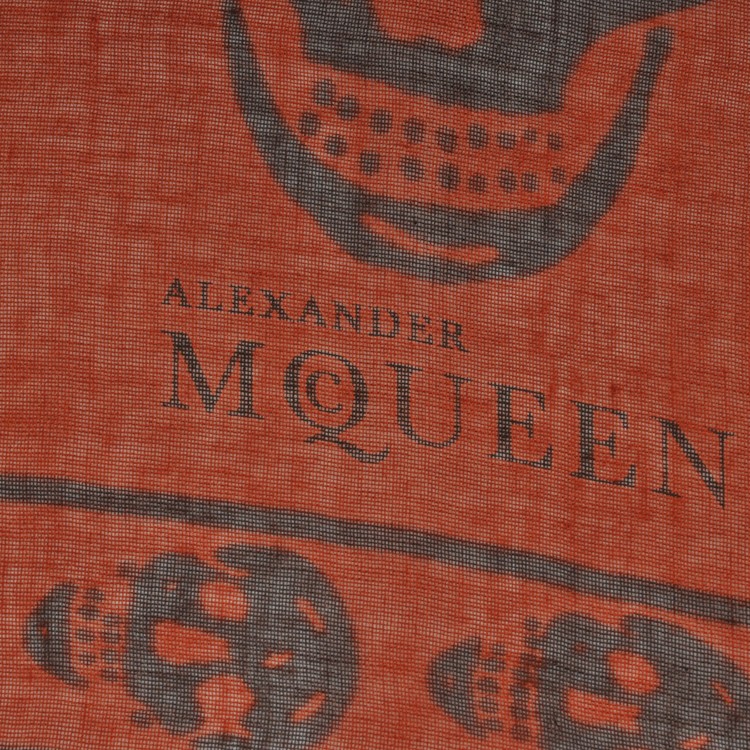 【Designer Acc】Alexander McQueen/亚历山大麦昆 中性长方形桑蚕丝+莫代尔纤维围巾1106404943Q6473