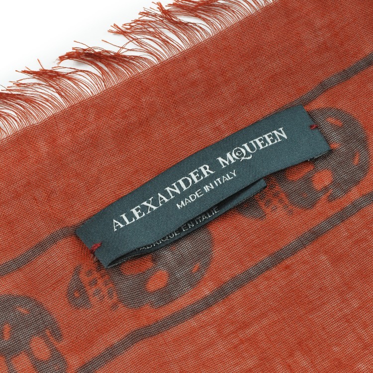 【Designer Acc】Alexander McQueen/亚历山大麦昆 中性长方形桑蚕丝+莫代尔纤维围巾1106404943Q6473