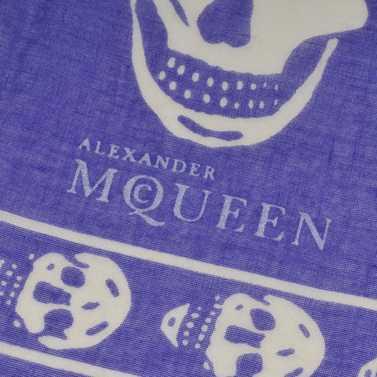 【Designer Acc】Alexander McQueen/亚历山大麦昆 经典骷髅图案方形围巾 ML