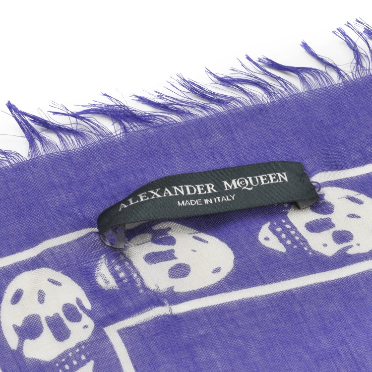 【Designer Acc】Alexander McQueen/亚历山大麦昆 经典骷髅图案方形围巾 ML