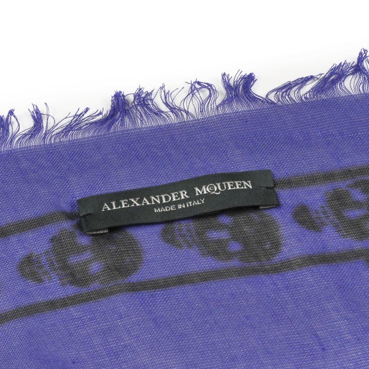 Alexander McQueen/亚历山大麦昆 混色经典骷髅图案围巾