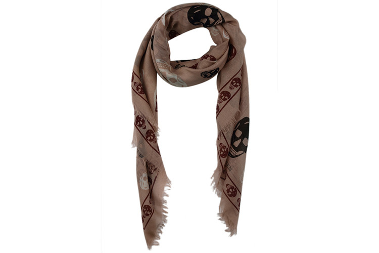 Alexander McQueen/亚历山大麦昆 长方形骷髅头女士丝巾 AM2635188172 411658 3881Q 5773